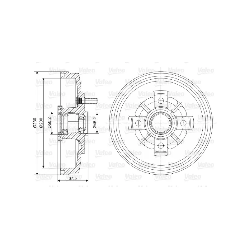 Tambour de frein VALEO 237077