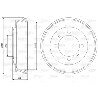 Tambour de frein VALEO 237081