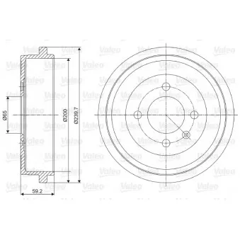 Tambour de frein VALEO 237096