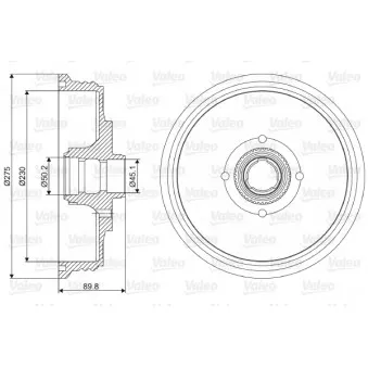 Tambour de frein VALEO 237112