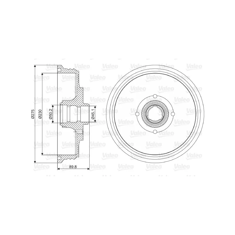 Tambour de frein VALEO 237112