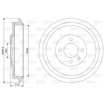 Tambour de frein VALEO 237113