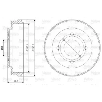 Tambour de frein VALEO 237115