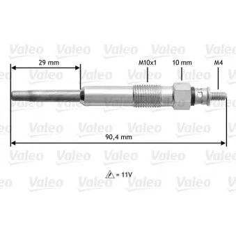 Bougie de préchauffage VALEO 345102