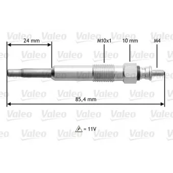 Bougie de préchauffage VALEO 345105