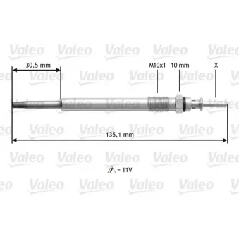 Bougie de préchauffage VALEO 345112