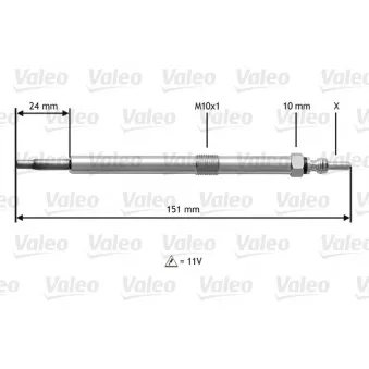 Bougie de préchauffage VALEO 345120