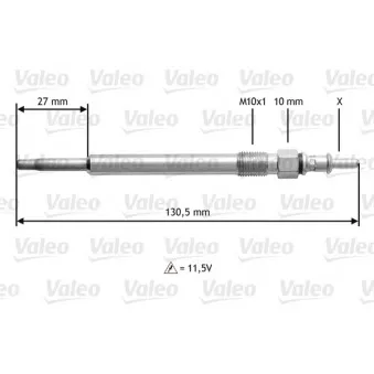 Bougie de préchauffage VALEO 345121