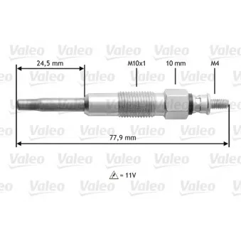 Bougie de préchauffage VALEO 345128