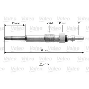 Bougie de préchauffage VALEO 345136