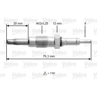 Bougie de préchauffage VALEO 345137