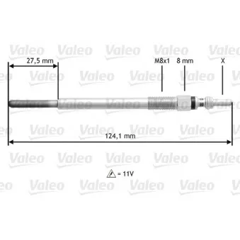 Bougie de préchauffage VALEO 345138