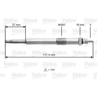 Bougie de préchauffage VALEO 345143