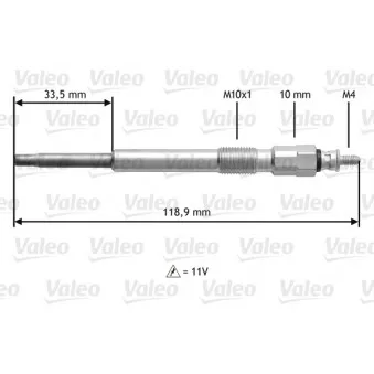 Bougie de préchauffage VALEO 345152