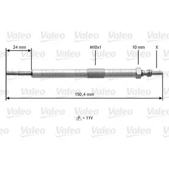 Bougie de préchauffage VALEO 345153