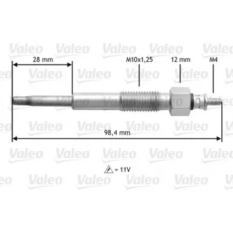 Bougie de préchauffage VALEO 345155