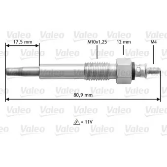 Bougie de préchauffage VALEO 345160