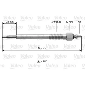 Bougie de préchauffage VALEO 345163