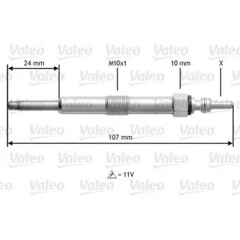 Bougie de préchauffage VALEO 345165