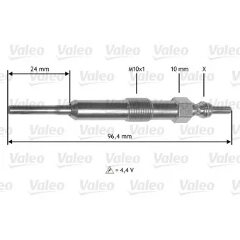 Bougie de préchauffage VALEO 345171