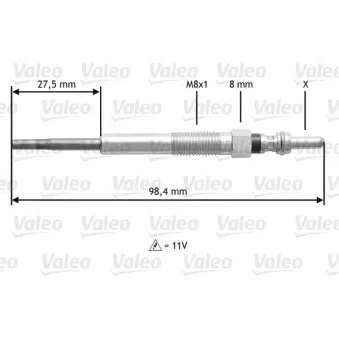 Bougie de préchauffage VALEO 345175