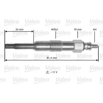 Bougie de préchauffage VALEO 345189