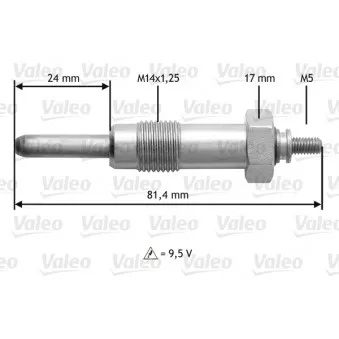 Bougie de préchauffage VALEO 345192