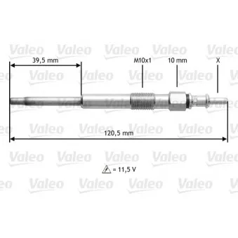 Bougie de préchauffage VALEO 345194