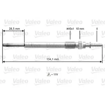 Bougie de préchauffage VALEO 345208