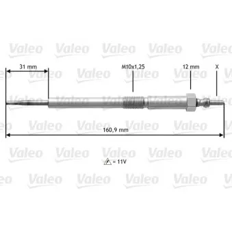 Bougie de préchauffage VALEO 345217