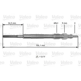 Bougie de préchauffage VALEO 345219