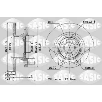 Jeu de 2 disques de frein avant SASIC 9004293J