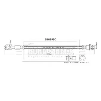 Flexible de frein BORG & BECK BBH8950