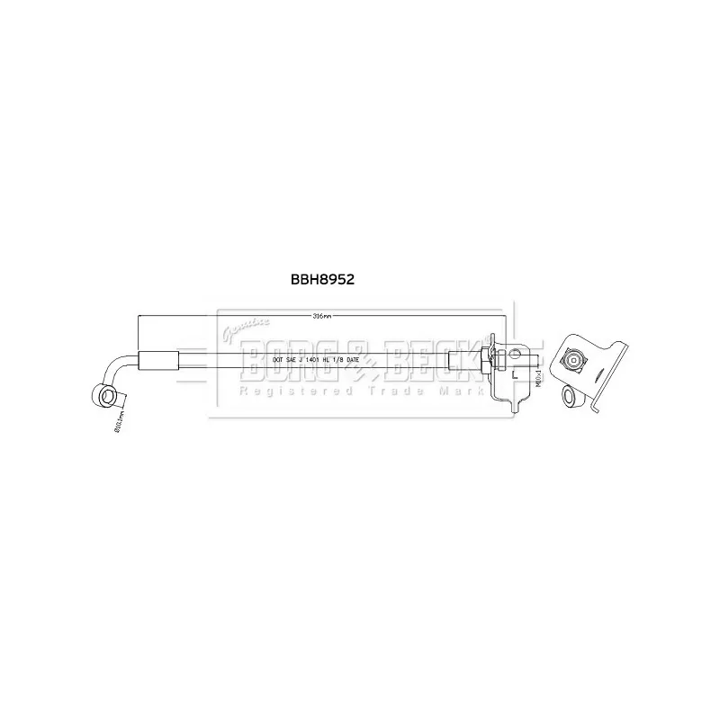 Flexible de frein BORG & BECK BBH8952