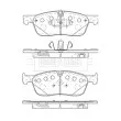 Jeu de 4 plaquettes de frein avant BORG & BECK BBP2518 - Visuel 1