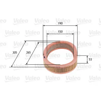 Filtre à air VALEO 585627