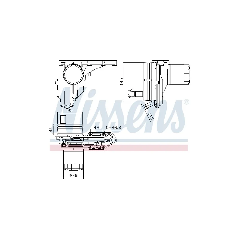 Boîtier, filtre à huile NISSENS 91329