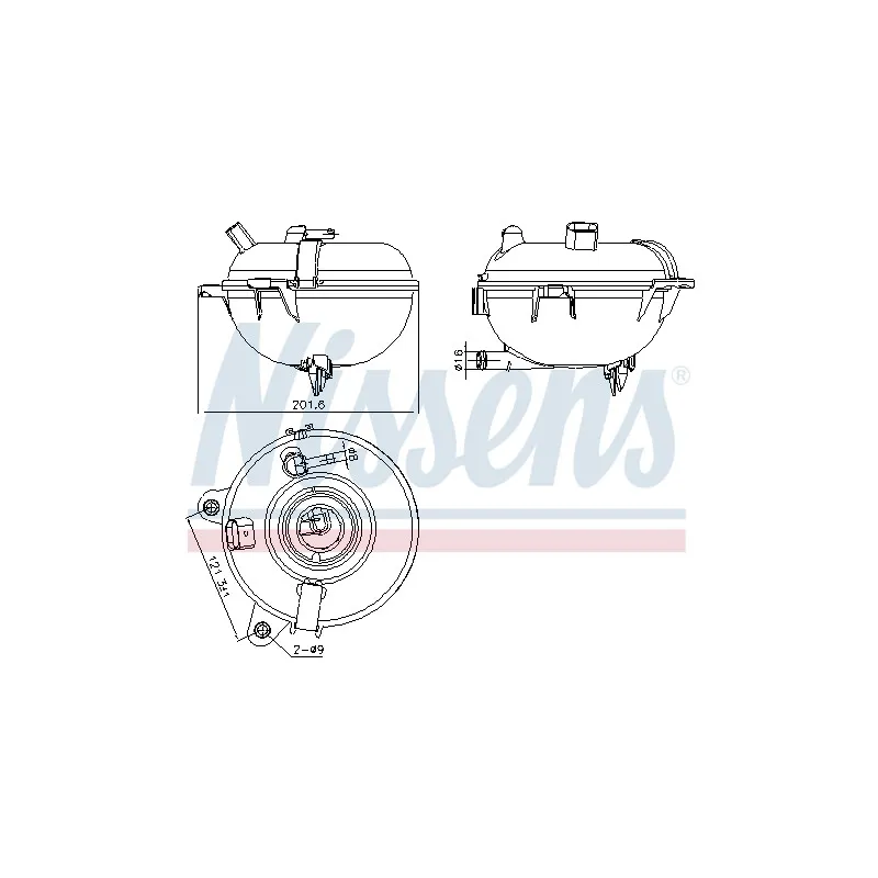 Vase d'expansion, liquide de refroidissement NISSENS 996130