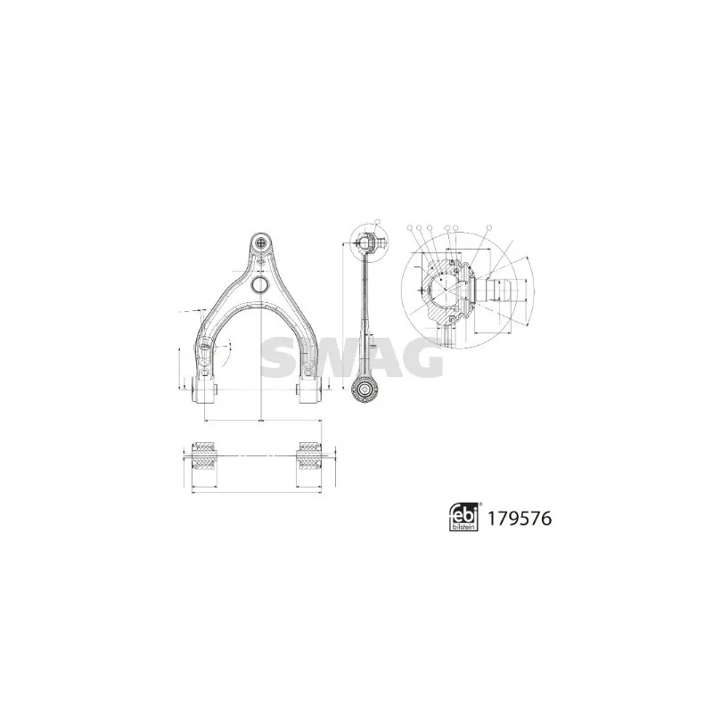 Triangle ou bras de suspension (train avant) SWAG 33 10 4962