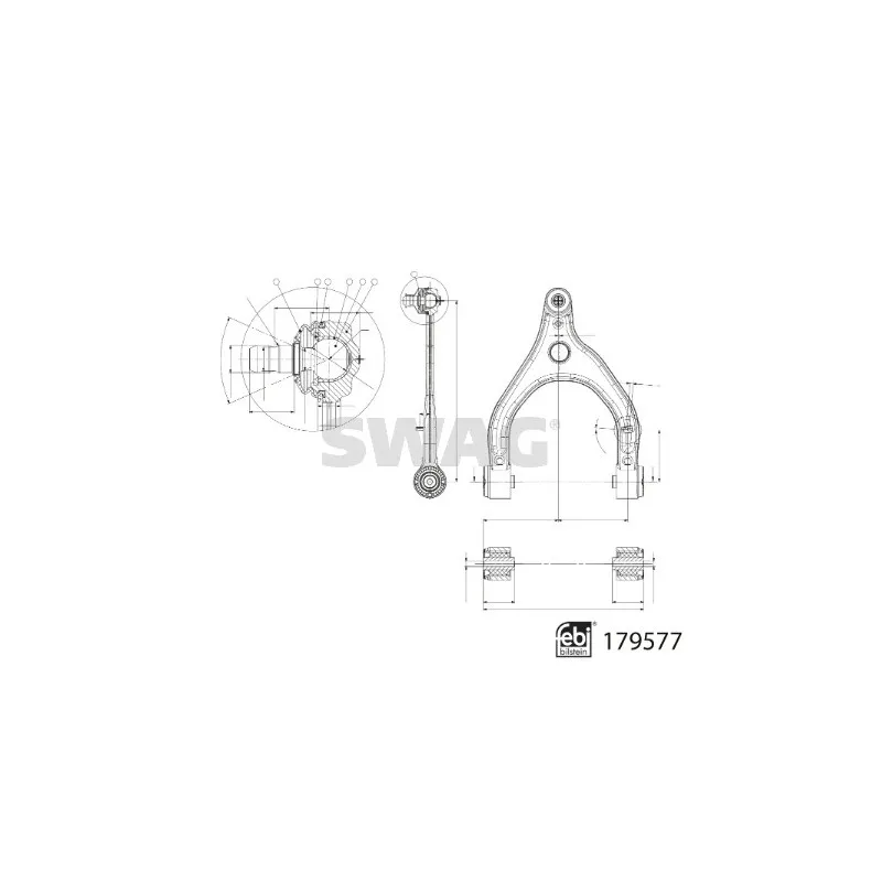 Triangle ou bras de suspension (train avant) SWAG 33 10 4963