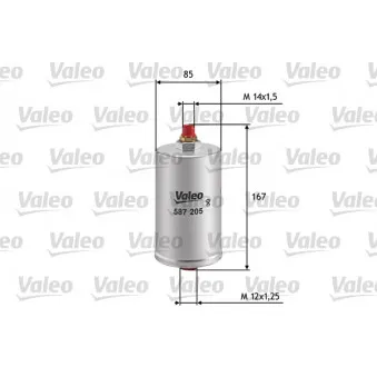 Filtre à carburant VALEO 587205