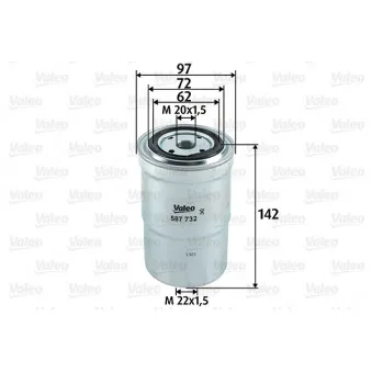 Filtre à carburant VALEO 587732
