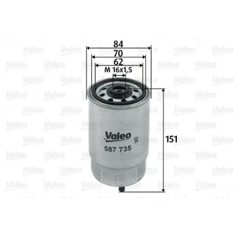 Filtre à carburant VALEO 587735