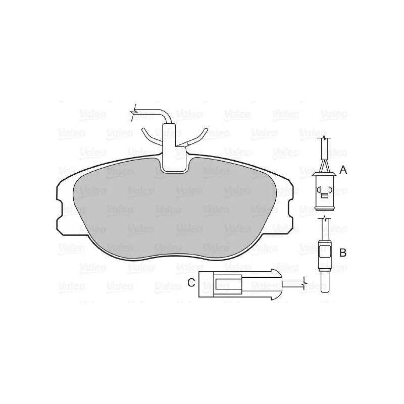 Jeu de 4 plaquettes de frein avant VALEO 598006