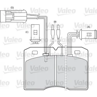 Jeu de 4 plaquettes de frein avant VALEO 598585