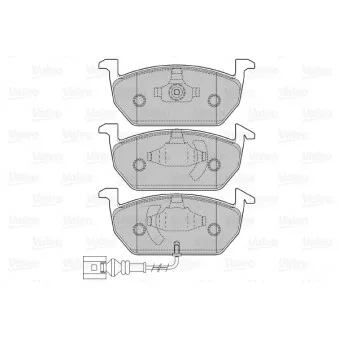 Jeu de 4 plaquettes de frein avant VALEO 601426