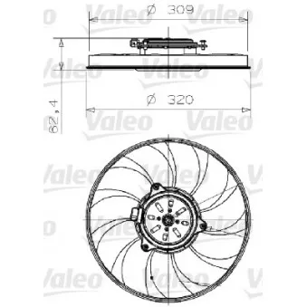 Ventilateur, refroidissement du moteur VALEO 696001