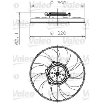 Ventilateur, refroidissement du moteur VALEO 696002