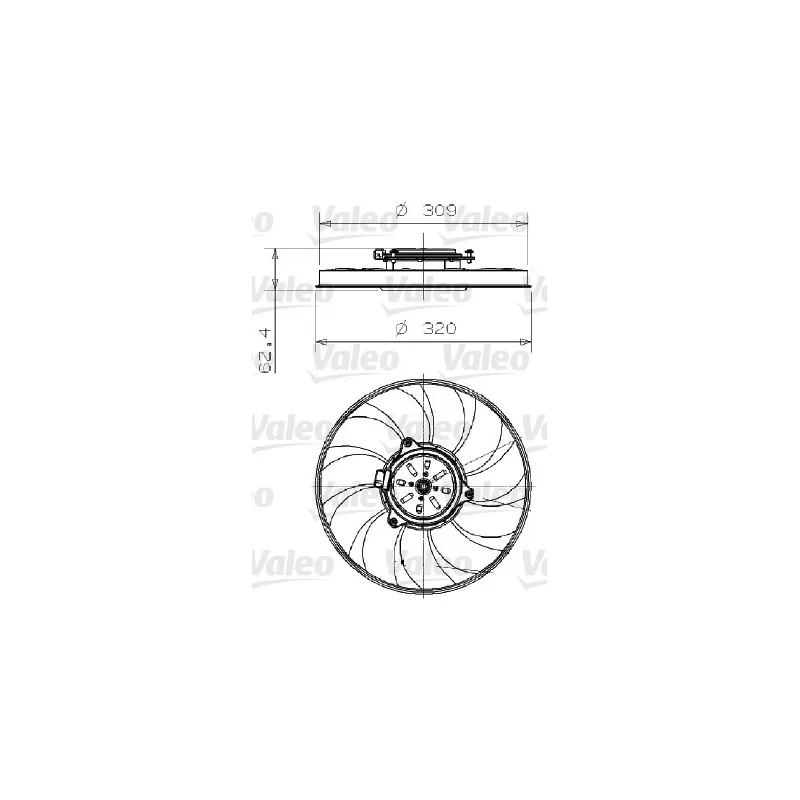 Ventilateur, refroidissement du moteur VALEO 696002