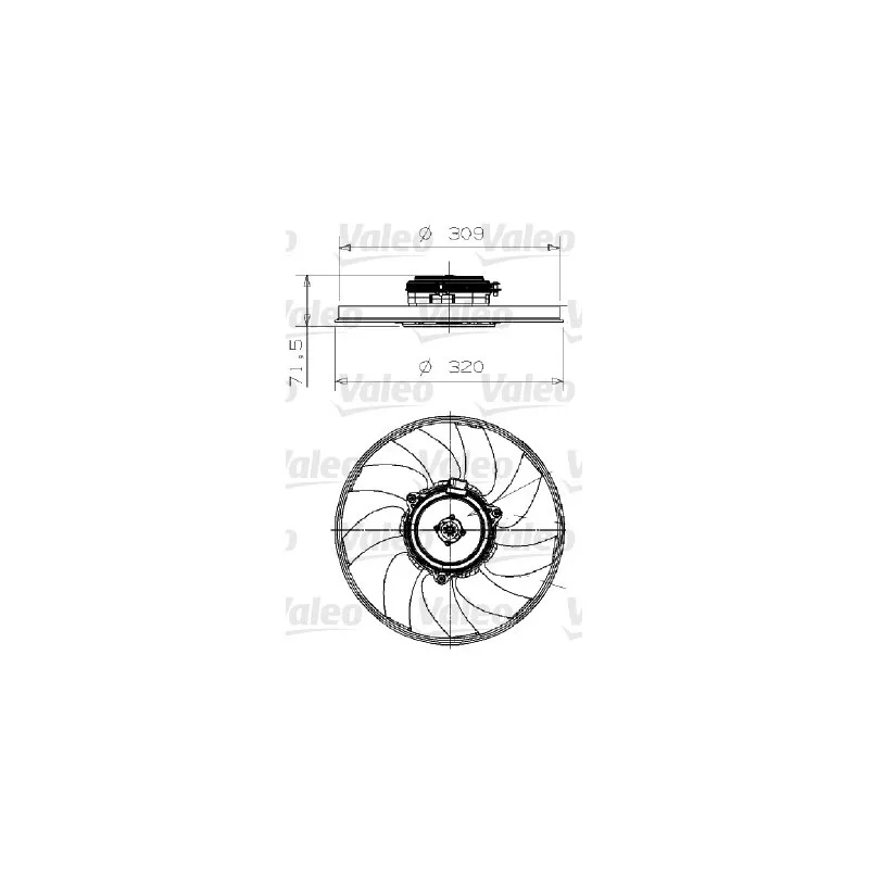 Ventilateur, refroidissement du moteur VALEO 696027